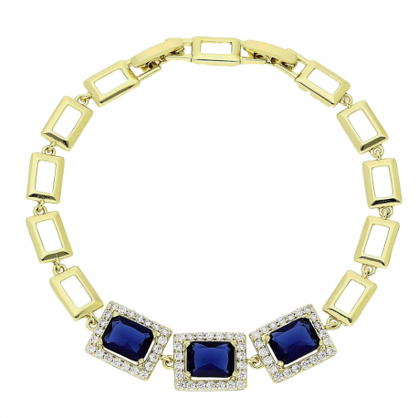 14K BRANSOLETKA POZŁACANA 19-17 CM 10 MM ELEGANCE XUPING 80492