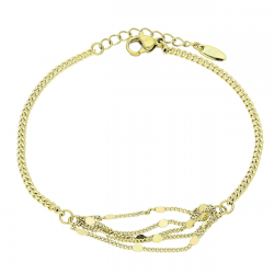 14K BRANSOLETKA POZŁACANA 17,5+2 CM ŁAŃCUSZKOWA XUPING 80510