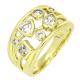 14K PIERŚCIONEK POZŁACANY 11 MM BRYLANTOWY MIX XUPING 80578