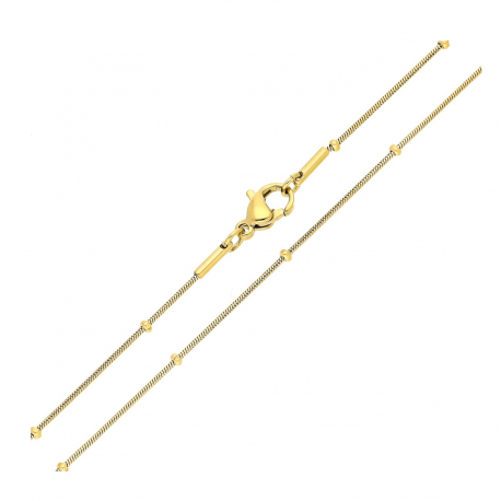 ŁAŃCUSZEK POZŁACANY 45 CM 2 MM OGON WĘŻA TULEJKI XUPING 80603