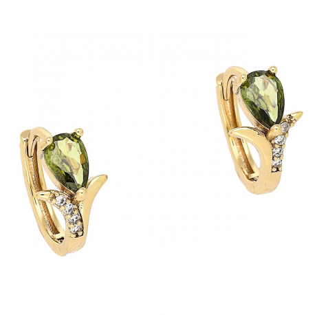 KOLCZYKI POZŁACANE 13/7 MM KÓŁECZKA TULIPANKI XUPING 80689