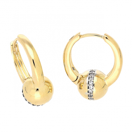 KOLCZYKI ZŁOCONENE 20/9 MM ELEGANCE XUPING 80699