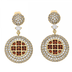 KOLCZYKI POZŁACANE 36/20 MM LUXURY XUPING 80724