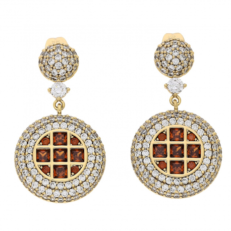 KOLCZYKI POZŁACANE 36/20 MM LUXURY XUPING 80724