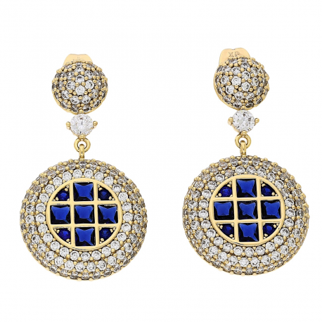 KOLCZYKI POZŁACANE 36/20 MM LUXURY XUPING 80725