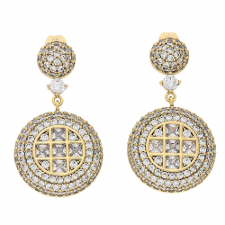 KOLCZYKI POZŁACANE 36/20 MM LUXURY XUPING 80726