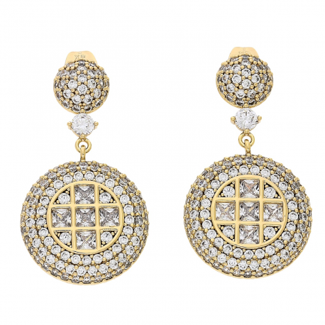 KOLCZYKI POZŁACANE 36/20 MM LUXURY XUPING 80726