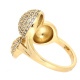 PIERŚCIONEK POZŁACANY 19 MM BRYLANTOWA ELEGANCJA XUPING 80811