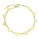14K BRANSOLETKA POZŁACANA 17+3 CM 8 MM SERCA PIKSELE XUPING 80855