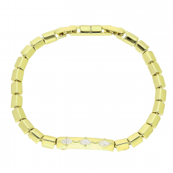 14k BRANSOLETKA POZŁACANA 19,5-17,5 CM 5 MM ELEGANCE XUPING 80865