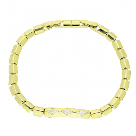 14k BRANSOLETKA POZŁACANA 19,5-17,5 CM 5 MM ELEGANCE XUPING 80865