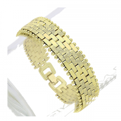 14k BRANSOLETKA POZŁACANA 16,5 CM 14 MM SAMO ZŁOTO XUPING 80868