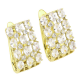 14k KOLCZYKI POZŁACANE 22/12 MM AŻUR Z BRYLANTAMI XUPING 80883
