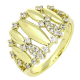 14K PIERŚCIONEK POZŁACANY 14 MM ELEGANCE XUPING 80958