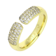 14K PIERŚCIONEK POZŁACANY 5 MM BRYLANTOWY XUPING 80962