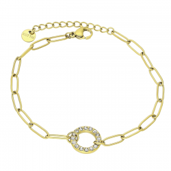 BRANSOLETKA POZŁACANA 17+3 CM S. STEEL TTM XUPING 81001