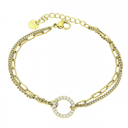 BRANSOLETKA POZŁACANA 16,5+3 CM S. STEEL TTM XUPING 81002