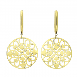 KOLCZYKI POZŁACANE 44/34 MM S. STEEL TTM XUPING 81018