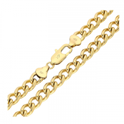 ŁAŃCUSZEK POZŁACANY 50 CM 7 MM PANCERKA XUPING 81025