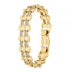 BRANSOLETKA POZŁACANA 19,5-17,5 CM 14 MM LUXURY XUPING 81099