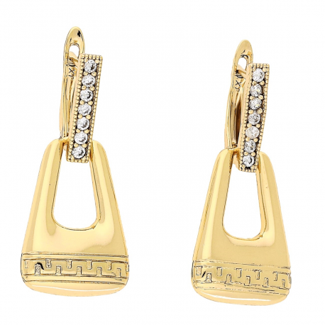 KOLCZYKI POZŁACANE 32/14 MM GRECKIE ELEGANTKI XUPING 81115