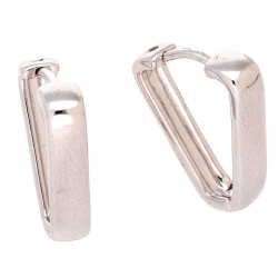 KOLCZYKI PLATYNOWANE 18/4 MM SREBRNE ELEGANTKI XUPING 81125