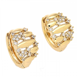 KOLCZYKI POZŁACANE 15/10 MM ELEGANCE XUPING 81169