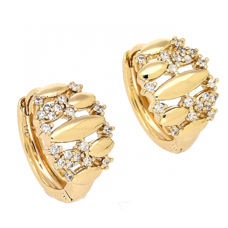 KOLCZYKI POZŁACANE 15/10 MM ELEGANCE XUPING 81169