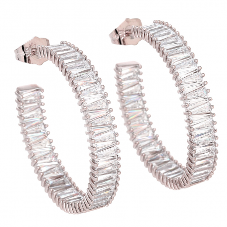 KOLCZYKI PLATYNOWANE 35/6 MM KOŁA LUXURY XUPING 81189