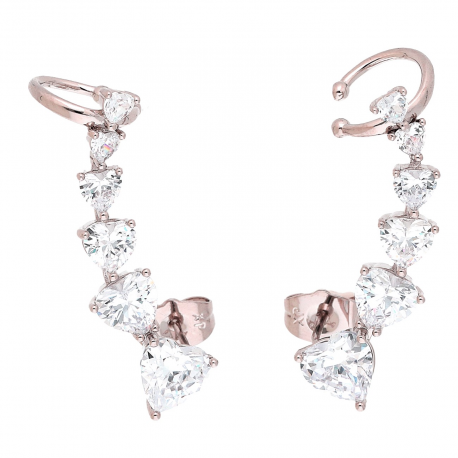 KOLCZYKI PLATYNOWANE 33/11 MM BRYLANTOWA NAUSZNICA XUPING 81223