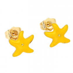 KOLCZYKI POZŁACANE 10/11 MM ROZGWIAZDA EMALIA XUPING 81240