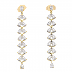 KOLCZYKI POZŁACANE 56/8 MM BRYLANTOWA ELEGANCJA XUPING 81260