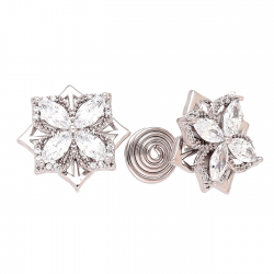 KLIPSY PLATYNOWANE 16/16 MM ZACISKOWE XUPING 81279