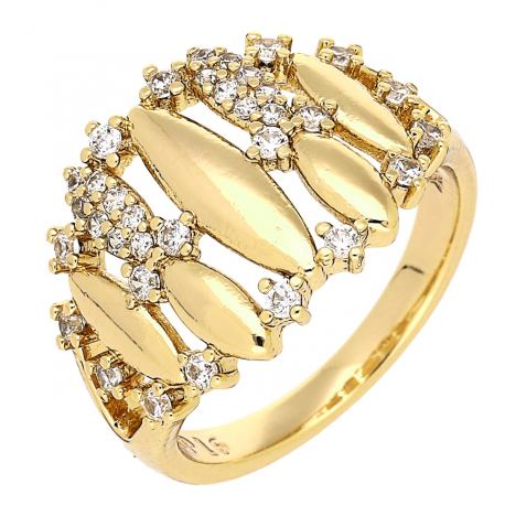 PIERŚCIONEK POZŁACANY 14 MM ELEGANCE XUPING 81291