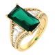 PIERŚCIONEK POZŁACANY 15 MM EMERALD SERIES XUPING 81294