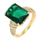 PIERŚCIONEK POZŁACANY 14 MM EMERALD SERIES XUPING 81297