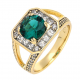 PIERŚCIONEK POZŁACANY 12 MM EMERALD SERIES XUPING 81300
