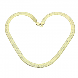 14K ŁAŃCUSZEK POZŁACANY 50 CM 9 MM PŁASKA ŻMIJKA XUPING 81306