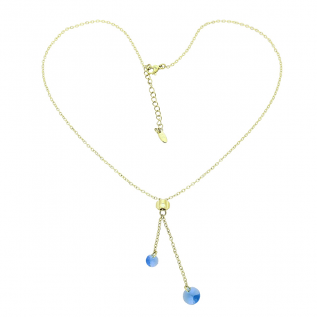 14K CELEBRYTKA POZŁACANA 40+5 CM SAPPHIRE LIGHT CRYSTAL XUPING 81326