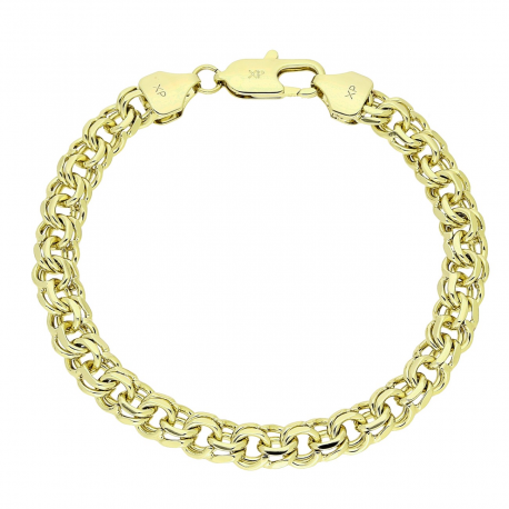 14K BRANSOLETKA POZŁACANA 22,5 CM 8 MM GARIBALDI XUPING 81350