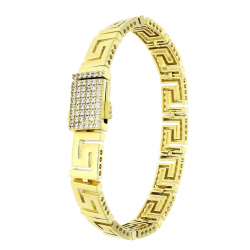 14K BRANSOLETKA POZŁACANA 20 CM 10 MM LUXURY GREEK XUPING 81358
