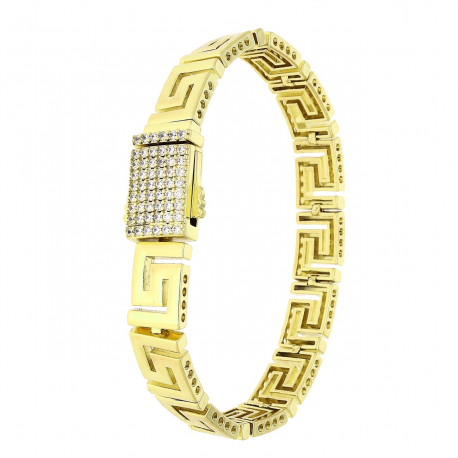 14K BRANSOLETKA POZŁACANA 20 CM 10 MM LUXURY GREEK XUPING 81358