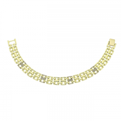 14K BRANSOLETKA POZŁACANA 19 CM 10 MM ELEGANCE XUPING 81360