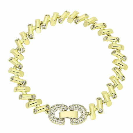 14K BRANSOLETKA POZŁACANA 19 CM 9 MM LUXURY XUPING 81361