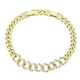 14K BRANSOLETKA POZŁACANA 19,5-17 CM 10 MM ELEGANCE XUPING 81362