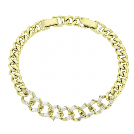14K BRANSOLETKA POZŁACANA 19,5-17 CM 10 MM ELEGANCE XUPING 81362