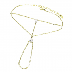 14K BRANSOLETKA POZŁACANA 19+5 CM ELEGANCKA DŁOŃ XUPING 81368