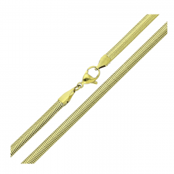 14K ŁAŃCUSZEK POZŁACANY 45 CM 4 MM ŻMIJKA LEJĄCA XUPING 81463