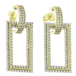 14K KOLCZYKI POZŁACANE 43/17 MM LUXURY XUPING 81431