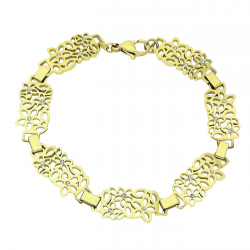 BRANSOLETKA POZŁACANA 18,5 CM 10 MM S. STEEL TTM XUPING 81480